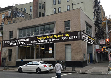 Example of large format banner printing, a service provided by Unique Print NY