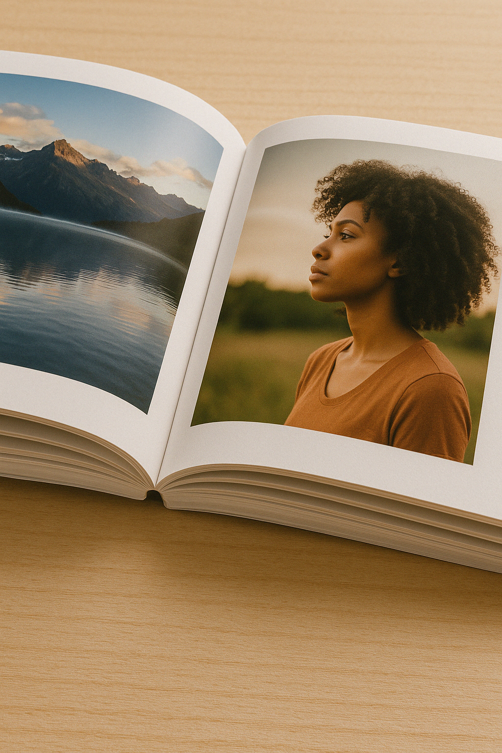 perfect binding open booklet