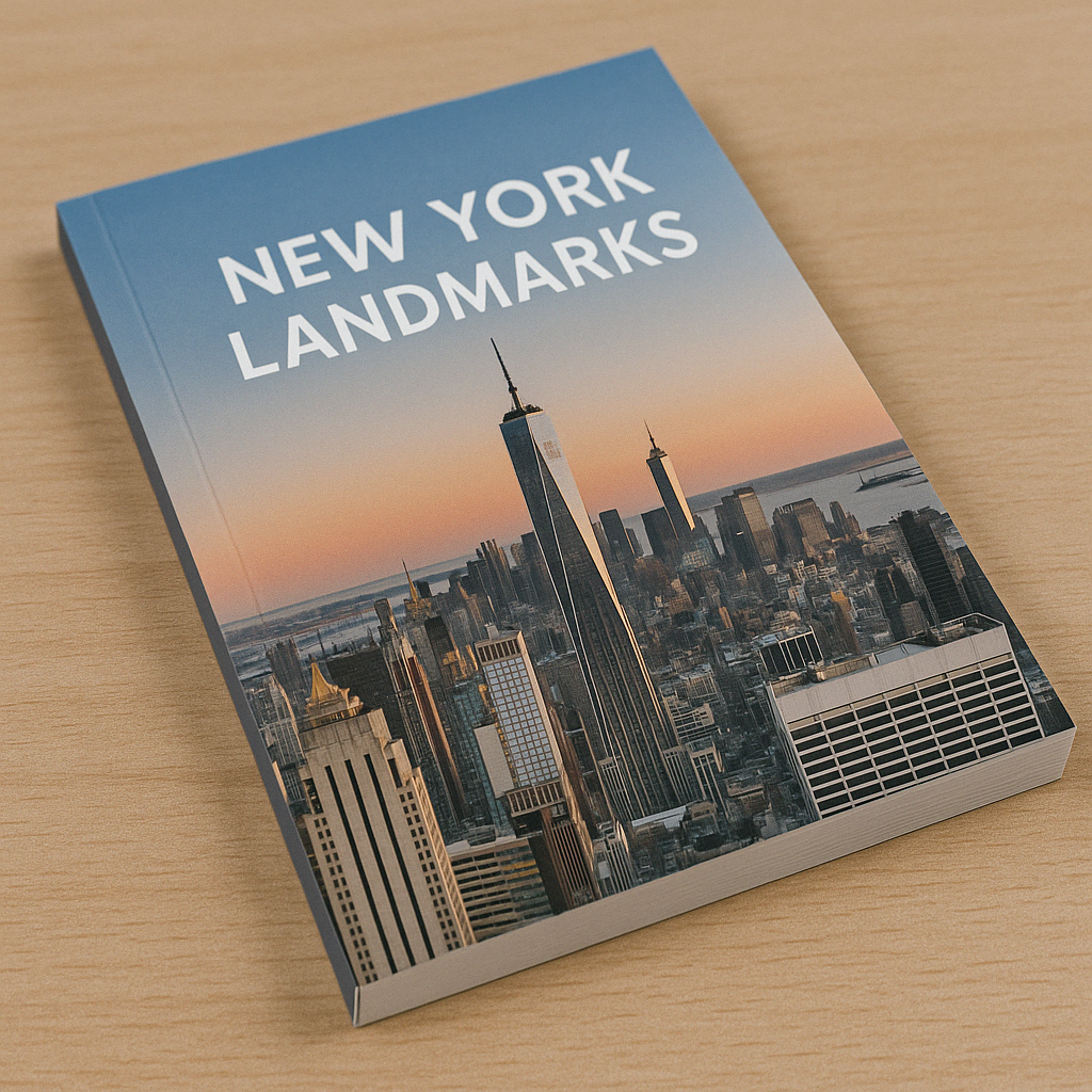 perfect binding lay flat new york landmarks booklet