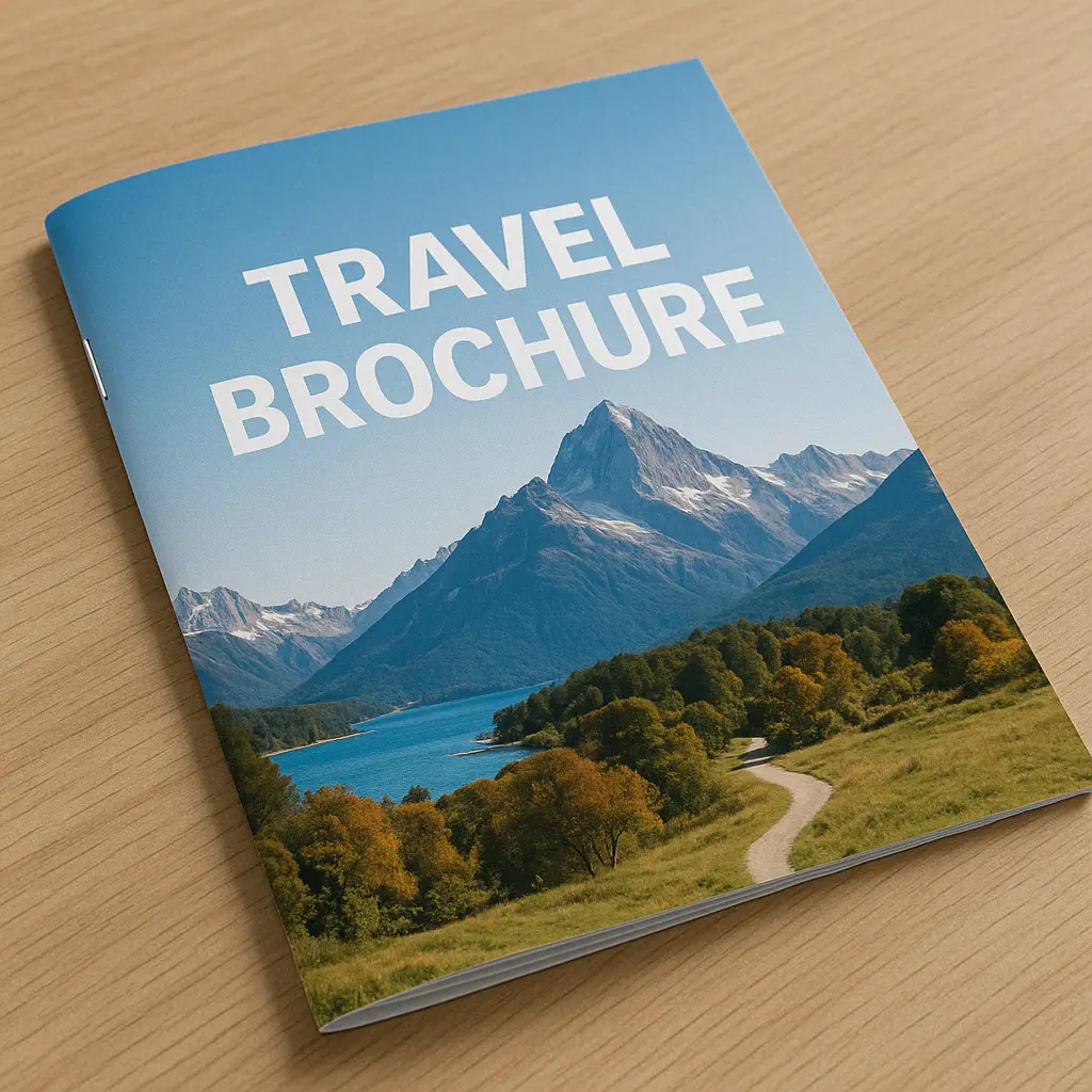 saddle stitch binding travel brochure