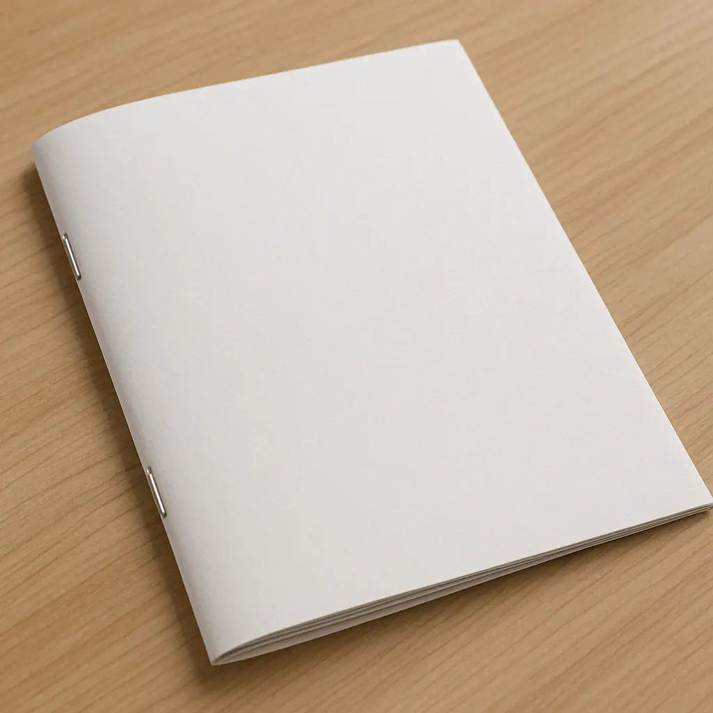 blank saddle stitch binding notebook